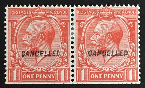 Kgv pair 1924 scarlet sg419 - kgv, 1d
