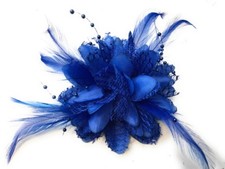Flower Feather Bead Corsage Hair Clips Fascinator Hairband and Pin