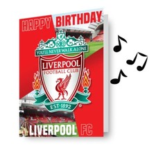 Birthday Card Liverpool Football Club Musical Sound Singing Birthday Card