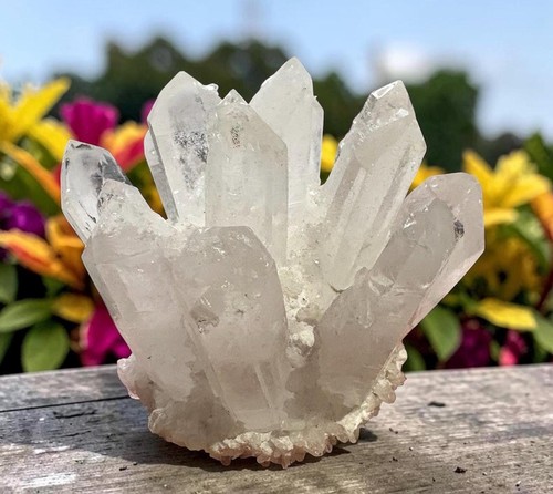 Natural clear quartz - clear, crystal
