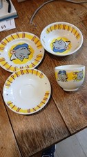 Vintage Roland Rat Super Star Midwinter Set Cup Saucer Plate & Bowl