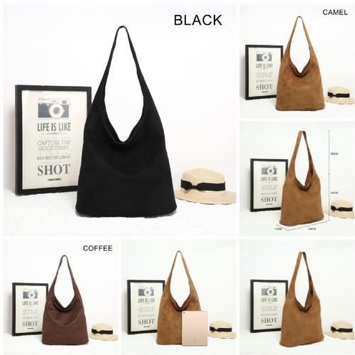 Ladies vegan suede slouch - vegan,