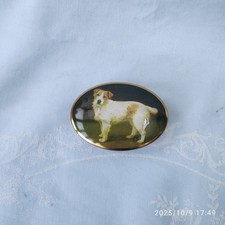 VINTAGE JACK RUSSELL TERRIER TIN (EMPTY) "PORTRAIT OF SKIMP BY MABEL HOLLAMS"