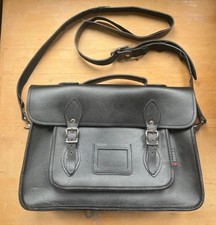 Yoshi Black Leather Satchel