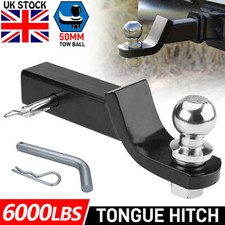 Towbar Tongue Tow Bar Ball Mount Hitch Trailer 4WD Car Caravan Boat 50mm 2" Inch