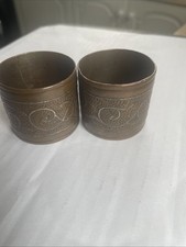 Keswick School Arts And Crafts Movement, Cooper Napkin Rings X2 Stunning Example