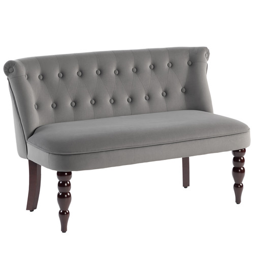 Charcoal grey velvet seater - 2,