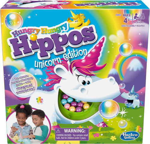Gaming hungry hippos - hippos, unicorn