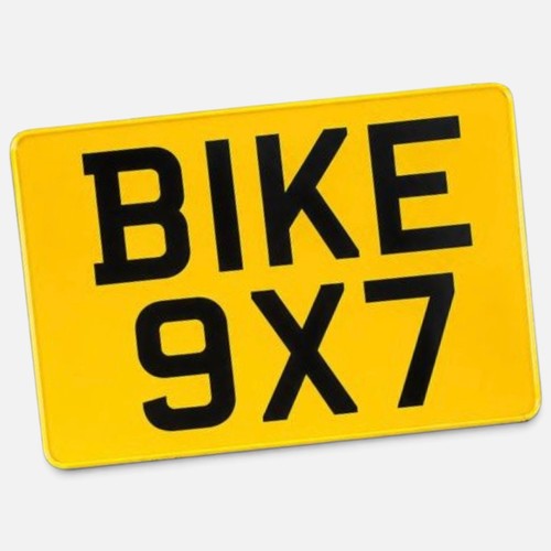 Motorbike number plate - number, 9x7