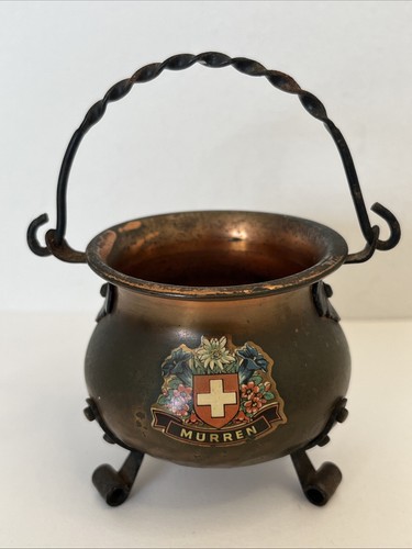 Vintage copper cauldron - copper,