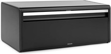 Brabantia Rectangular Fall Front Bread Bin Large Front Opening Flat Black NEW