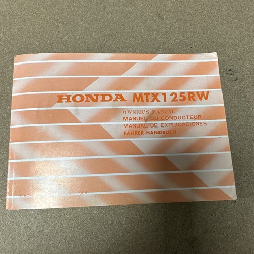 Honda mtx125 owners - honda,