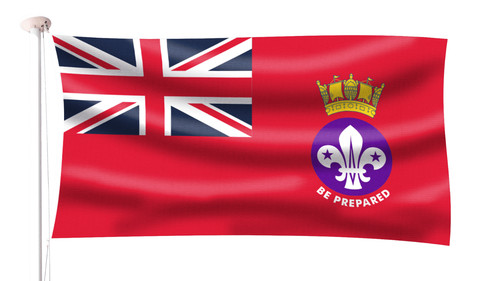 Sea scouts red - sea, flag