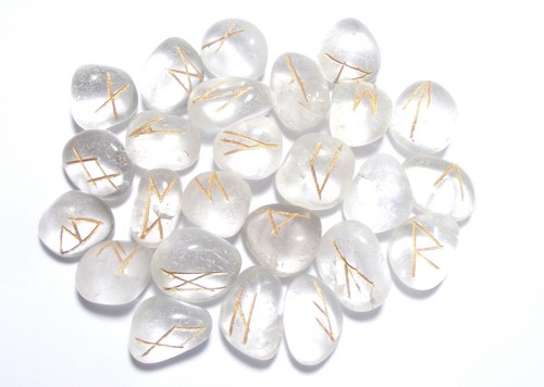Quartz rune set - set, pouch