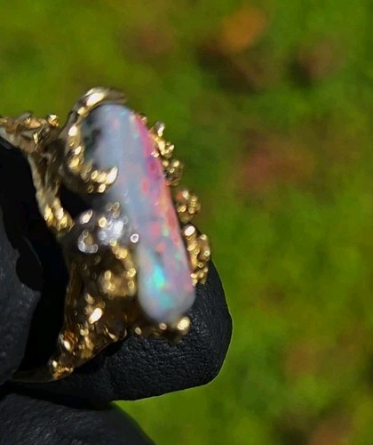 Brutalist 14k gold lightning - 14k,