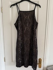Lipsy London Little Black Sparkly Dress Size 12