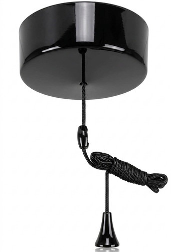 Black gloss bathroom ceiling - black,