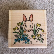Bunny rabbit rubber stamp - rabbit,