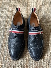 Thom Browne Longwing Classic Brogue Black Leather UK 8