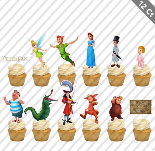 Peter pan cupcake topper - cupcake,