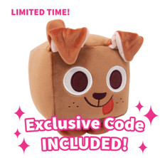 Roblox Big Games Pet Simulator X Dog Plush Redeemable CODE INCLUDED - PREORDER