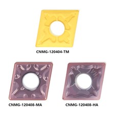 80 Degrees Carbide Inserts 10Pcs CNMG1204 Turning Finishing Metal Cutting Tools