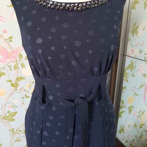 Luckylu lined dress navy bead - lined,