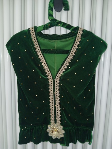 Handmade green velvet peg - velvet, bag
