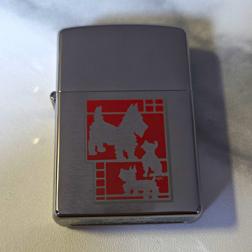 Zippo red metal pocket - metal,
