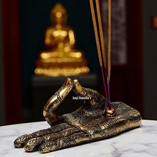 Buddha hand incense burner - buddha,