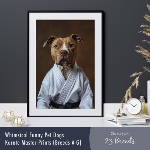 Karate dog print - dog,