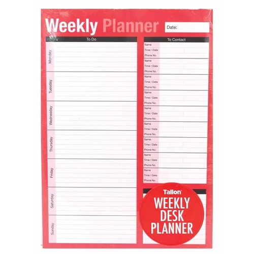 Weekly planner to - x, do
