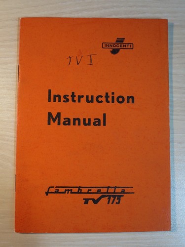 Lambretta tv175 instruction - lambretta,