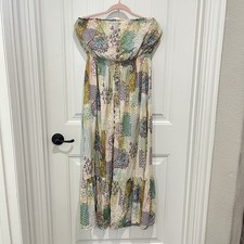 Strapless Tiered Boho Maxi