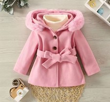 Winter New Girls Coat Solid Colours