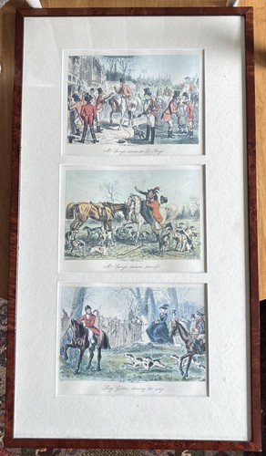 Framed hunting prints - framed,