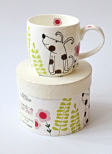 Royal Worcester Caroline Gardner Bone China Mug - Dog's Dinner