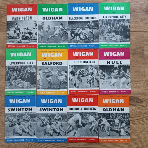 Wigan rugby league programmes - rugby,