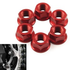 Red M10*1.0 Rear Sprocket Nuts