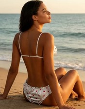 ❤️ White Satin Heart print