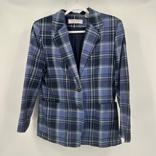 Womens Tartan Plaid Blazer