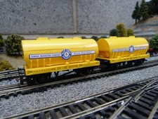 Triang hornby blue circle cement wagons x 2 for OO gauge model train set