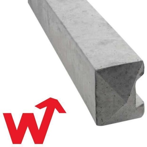 Slotted concrete end post - end, 8ft