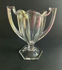 Antique Davidson Chippendale Pressed Glass Trophy Vase 3 Available To Buy
