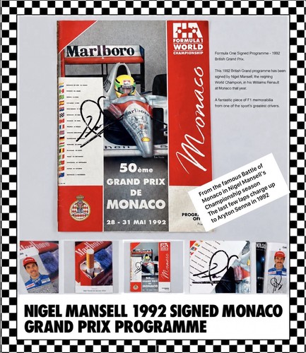 Nigel mansell signed 1992 - nigel,