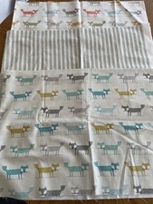3x Cotton Fabric Remnants Fox