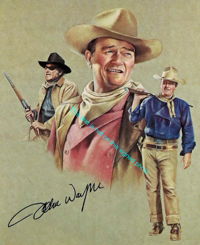 John wayne signed autograph - john,