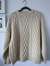 Traditional aran wool jumper - aran,