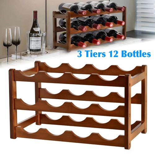 Bottle wooden wine rack 3 - bottle,