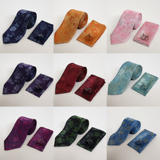 Floral Silk Tie Pocket Square
